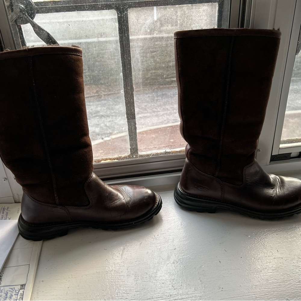 Brown Winter Rain Boots with Waterproof Design